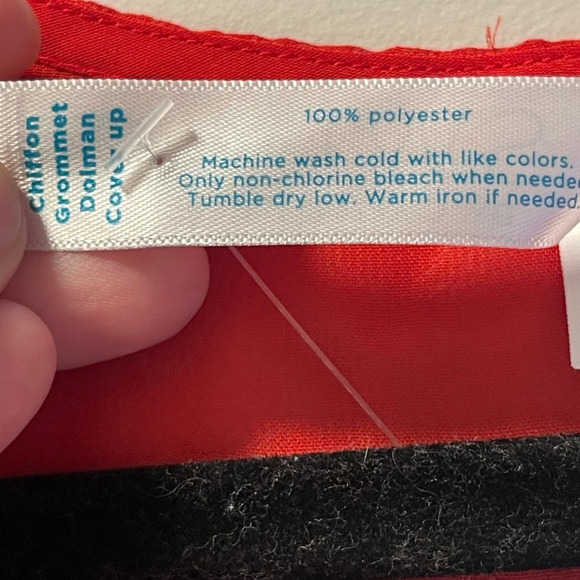 Cacique Swim | Chiffon Dolman Cover-up in Goji Berry, 26/28 - Picture 8 of 8